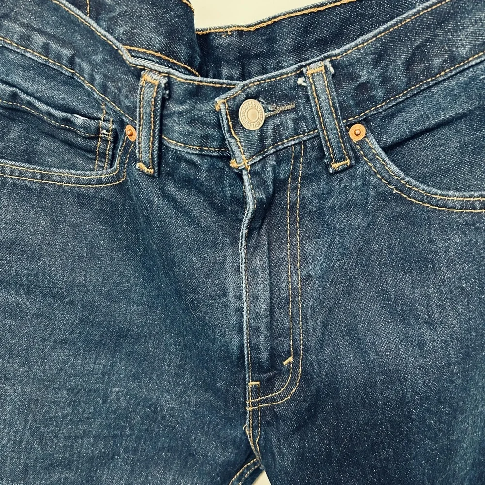 NWOT 505 LEVI’s Blue Jeans Dark Wash Measures   w 34   L 30 - Picture 3 of 9